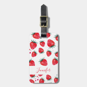 Etiqueta personalizada de equipaje de fresas