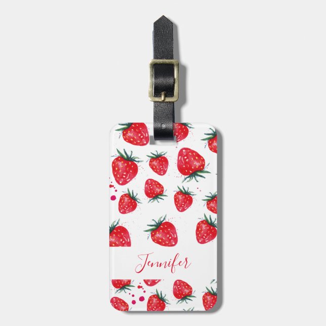 Etiqueta personalizada de equipaje de fresas (Frente Vertical)