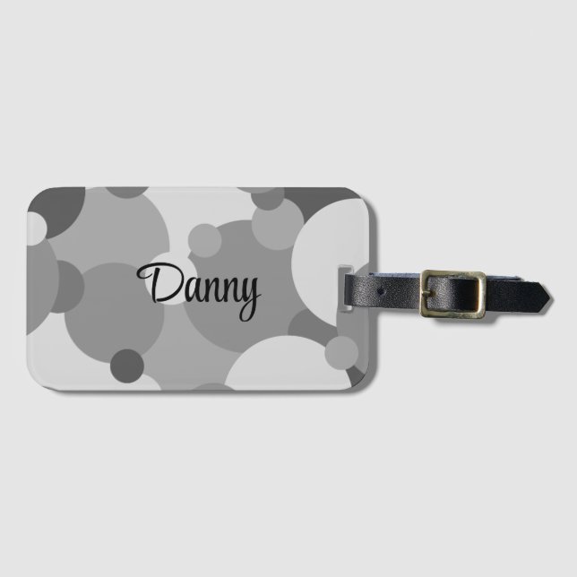 Etiqueta personalizada de equipaje de moléculas de (Anverso horizontal)