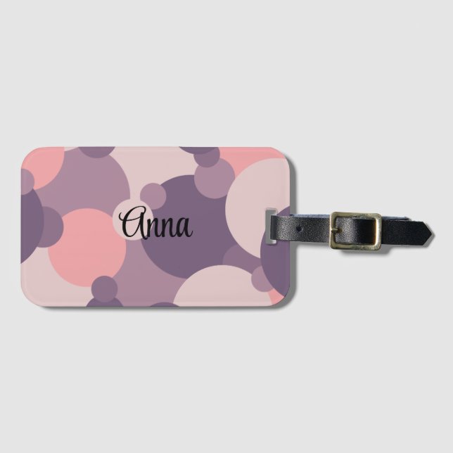 Etiqueta personalizada de equipaje de moléculas mo (Anverso horizontal)