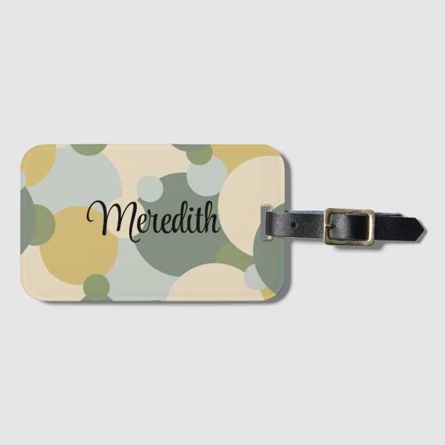 Etiqueta personalizada de equipaje de moléculas ve (Anverso horizontal)