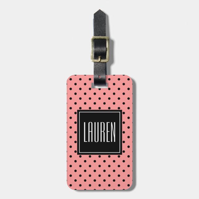 Etiqueta personalizada de equipaje de viaje | punt (Frente Vertical)