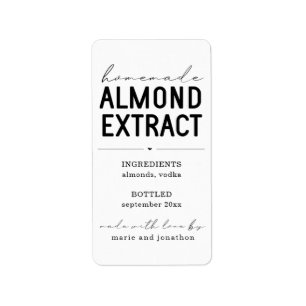 Etiqueta personalizada de extracción de almendros 