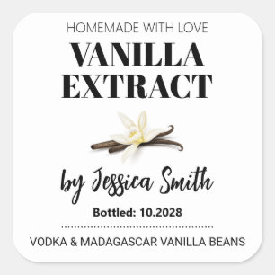 Etiqueta Personalizada de Extracto de Vainilla
