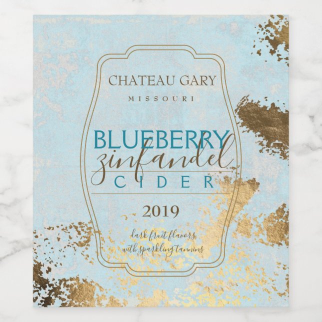 Etiqueta personalizada de faux gold casero (Etiqueta única)