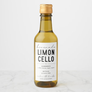 Etiqueta personalizada de frasco de Limoncello cas