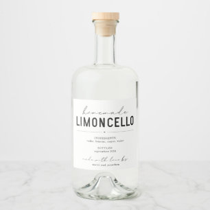 Etiqueta personalizada de frasco de Limoncello cas