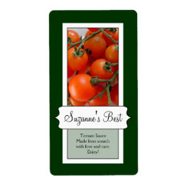 Etiqueta personalizada de jabón de lata, tomate