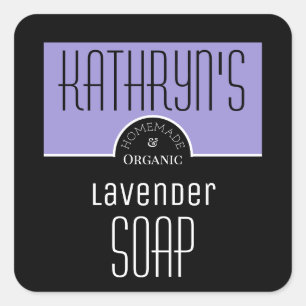 Etiqueta personalizada de jabón de lavanda