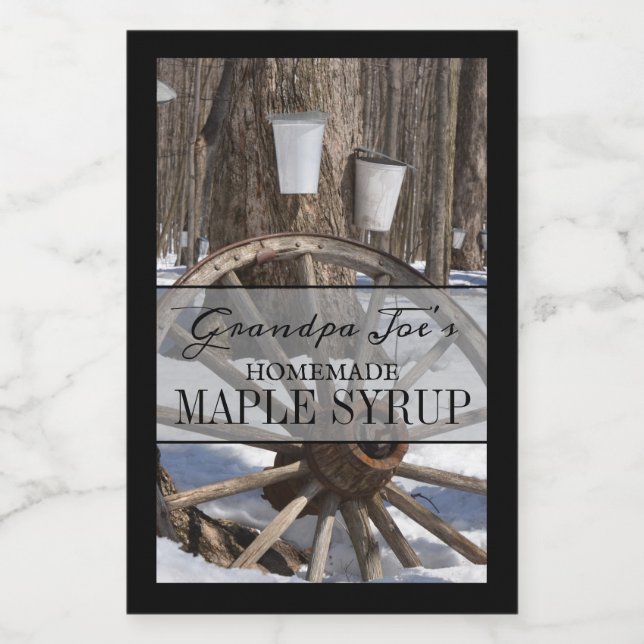 Etiqueta personalizada de jarabe casero (Etiqueta única)