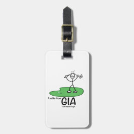 Etiqueta personalizada de la bolsa de golf