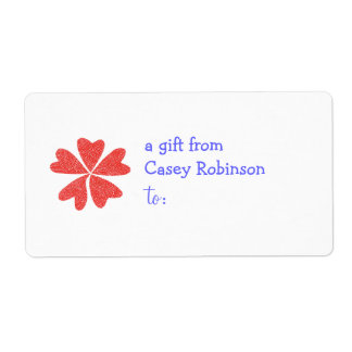 Etiqueta personalizada de la etiqueta del regalo
