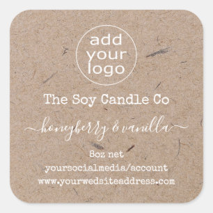 Etiqueta personalizada de la vela con logotipo en 