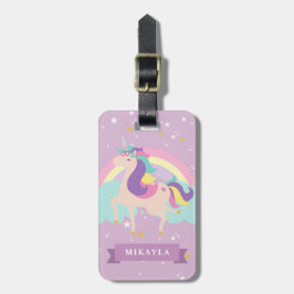 Etiqueta personalizada de monograma de Unicornio