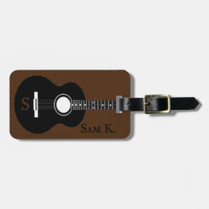 Etiqueta personalizada de música con tema de guita
