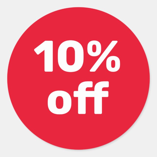 ETIQUETA PERSONALIZADA DE Oferta 10% DE DESCUENTO  (Anverso)