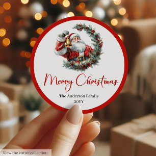 Etiqueta personalizada de Papá Noel para regalos d