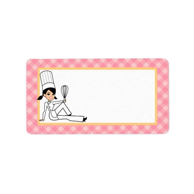 Etiqueta personalizada de Personalizado panadero e (Frente)