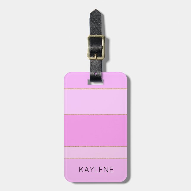 Etiqueta personalizada de portaequipajes con banda (Frente Vertical)