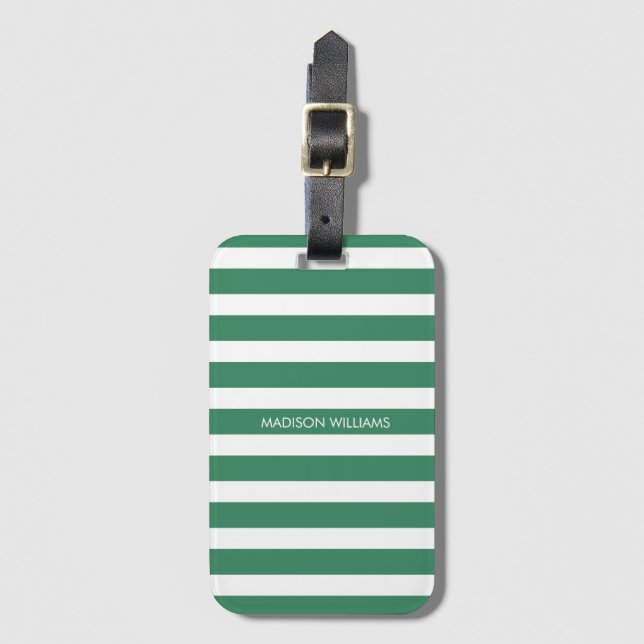 Etiqueta personalizada de portaequipajes con franj (Anverso vertical)