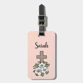 Etiqueta personalizada de portaequipajes cruzados