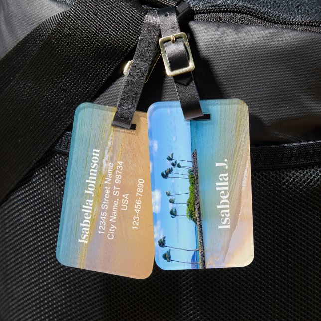 Etiqueta personalizada de portaequipajes de arena  (Subido por el creador)