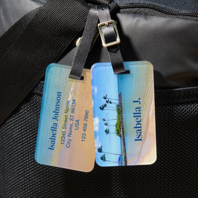 Etiqueta personalizada de portaequipajes de arena  (Subido por el creador)