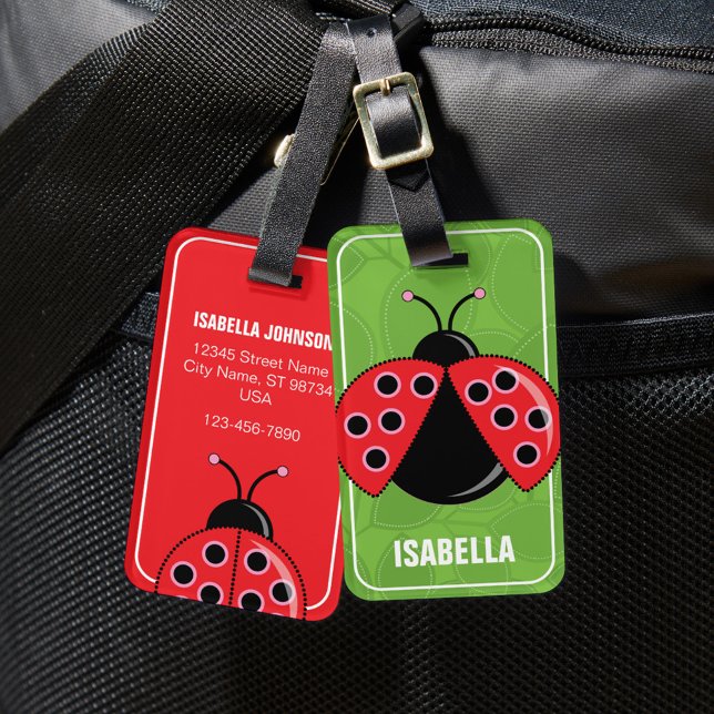 Etiqueta personalizada de portaequipajes de ladybu (Subido por el creador)