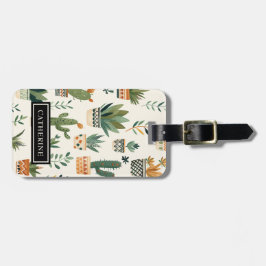 Etiqueta personalizada de portaequipajes de planta