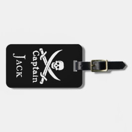 Etiqueta personalizada de portaequipajes del capit