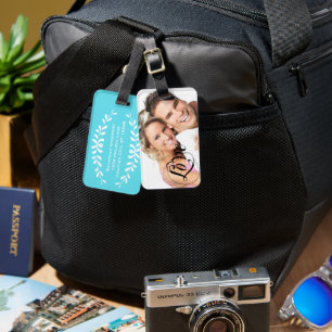 Etiqueta personalizada de portaequipajes fotográfi