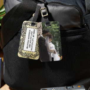 Etiqueta personalizada de portaequipajes fotográfi