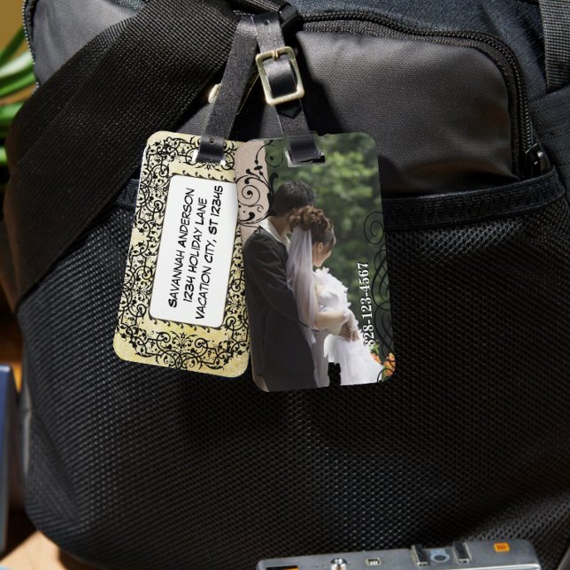 Etiqueta personalizada de portaequipajes fotográfi (Subido por el creador)