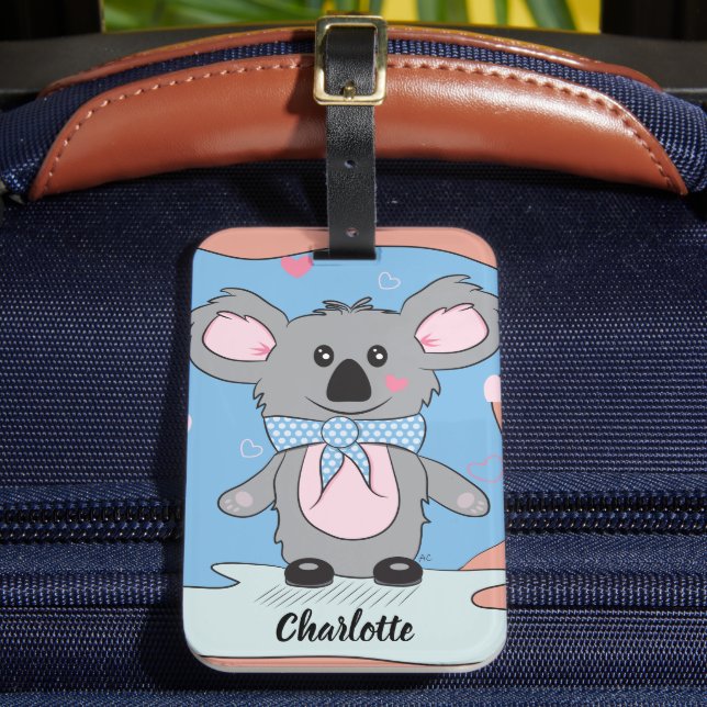 Etiqueta personalizada de portaequipajes para niño (Anverso In situ 2)