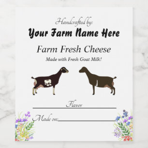 Etiqueta personalizada de queso de cabra de LaManc