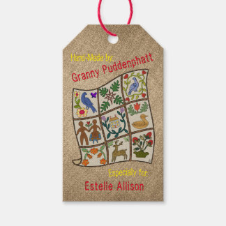 Etiqueta Personalizada de Quilters Hecha a Mano Po