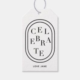 Etiqueta personalizada de regalo "celebrar" aposta