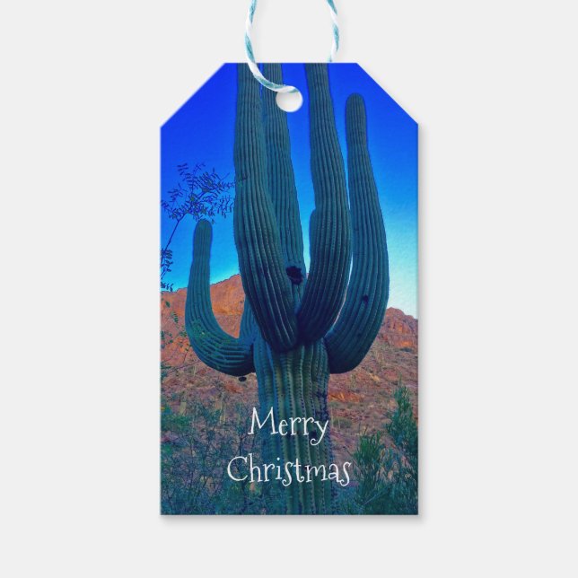 Etiqueta personalizada de regalo de Arizona Saguar (Anverso)