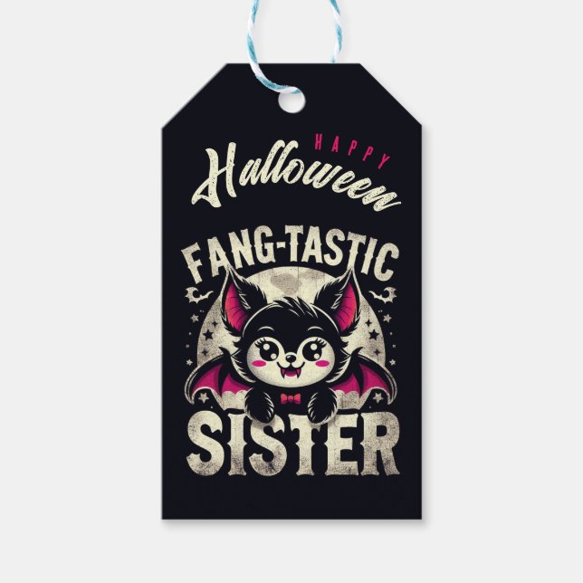 Etiqueta personalizada de regalo de Hermana Fang-t (Anverso)