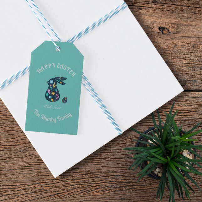 Etiqueta personalizada de regalo de vacaciones de  (Personalized gift tag for Easter Gift)