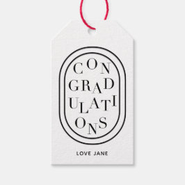 Etiqueta personalizada de regalo "Felicitaciones"