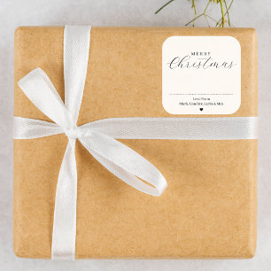 Etiqueta personalizada de regalo navideño