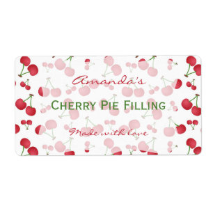 Etiqueta personalizada de revestimiento de cerezo