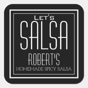 Etiqueta personalizada de salsa casera "Let's Sals