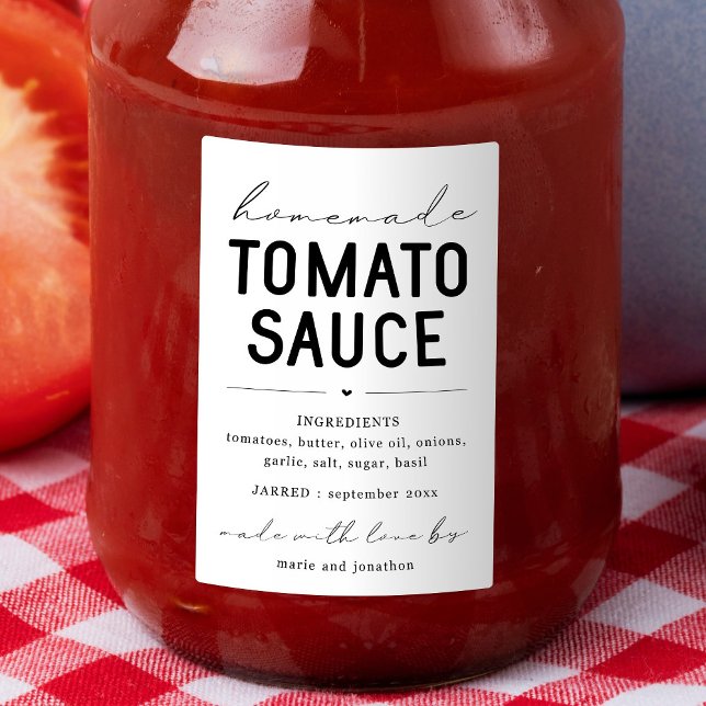 Etiqueta personalizada de salsa de tomate casera (Subido por el creador)