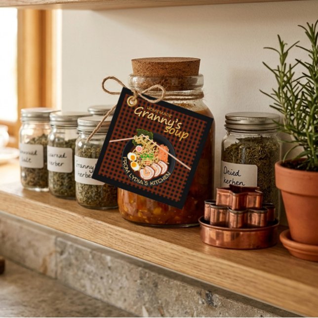 Etiqueta Personalizada de Sopa Casera de la Abuela (Subido por el creador)