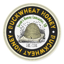 Etiqueta personalizada de tarro de miel de abejorr