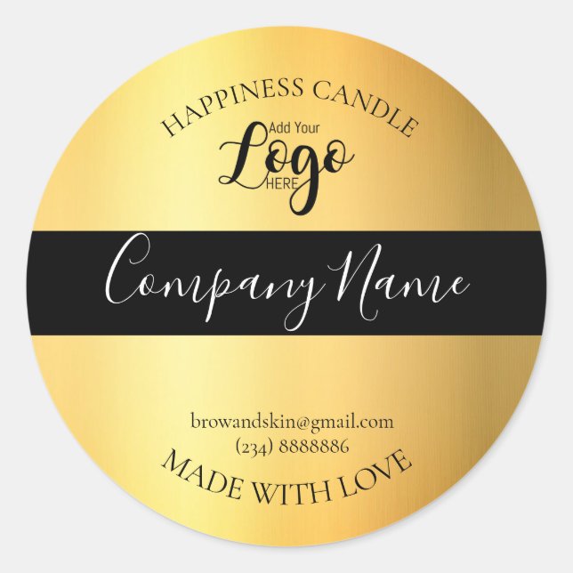 Etiqueta personalizada de velas caseras (Anverso)