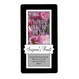 Etiqueta personalizada de velas fotográficas o de