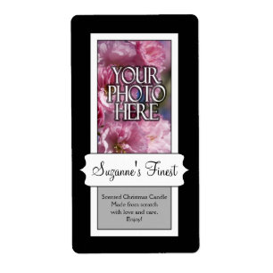 Etiqueta personalizada de velas fotográficas o de 